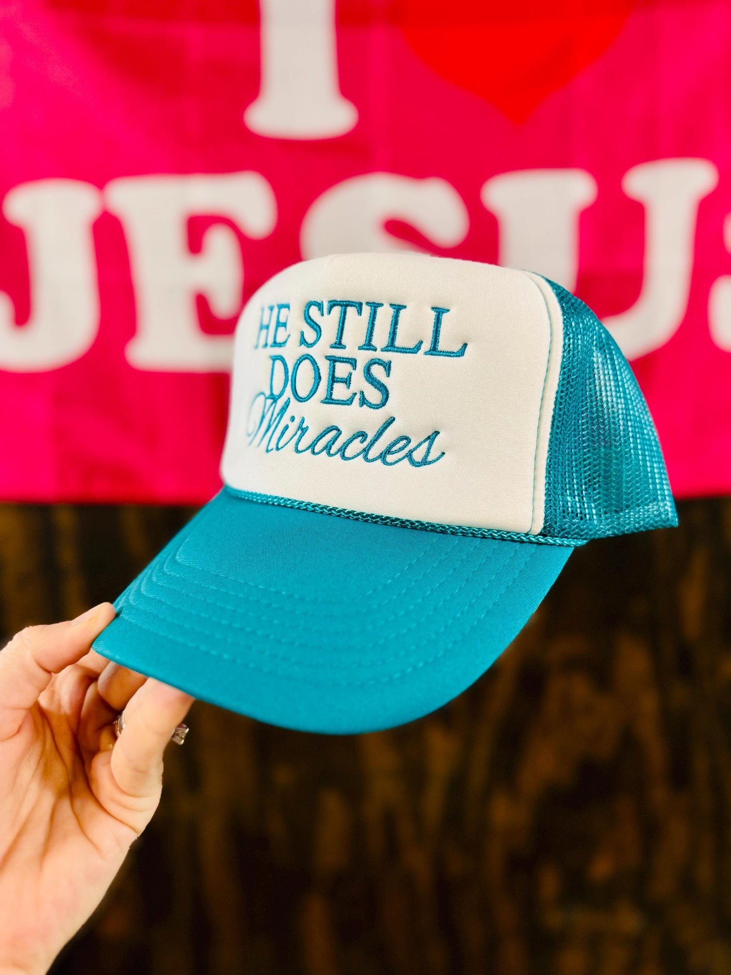 He Still Does Miracles - Christian Mesh Trucker Hat