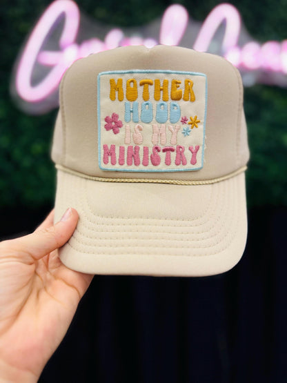 Motherhood Is Ministry - Christian Trucker Hat