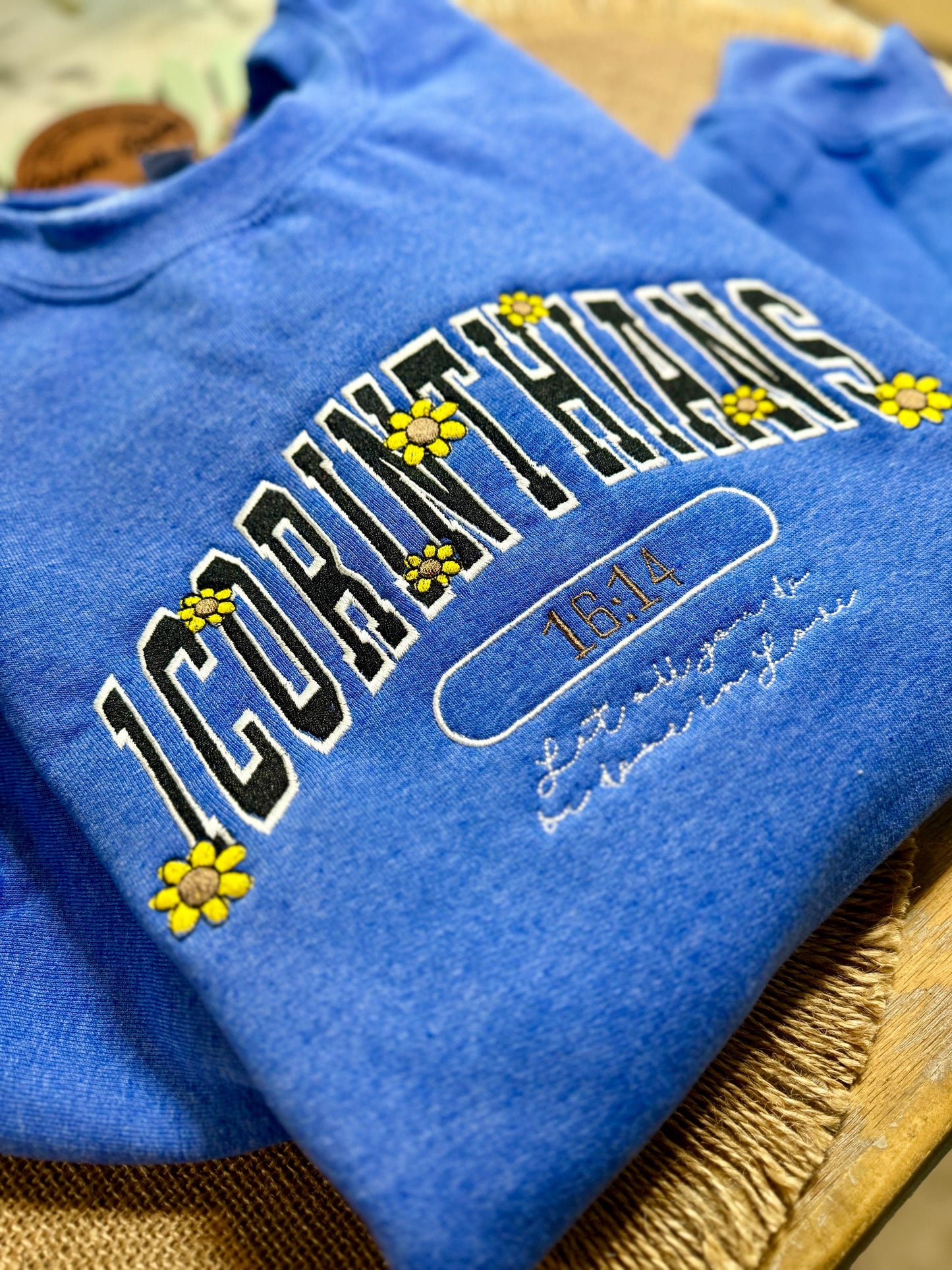 1st Corinthians Embroidered Shirt, Christian Pullover, Embroidered Scripture Pullover, Christian Pullover, Christian Gift, Christian Tee