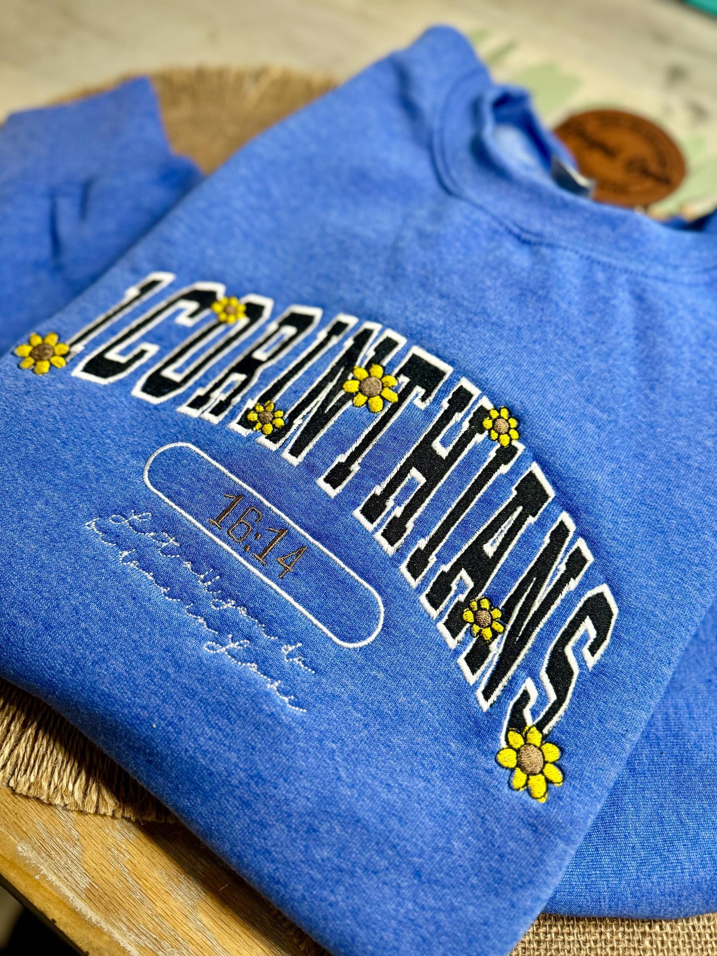 1st Corinthians Embroidered Shirt, Christian Pullover, Embroidered Scripture Pullover, Christian Pullover, Christian Gift, Christian Tee