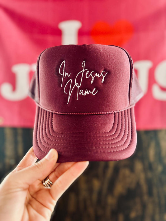 In Jesus Name Trucker Hat