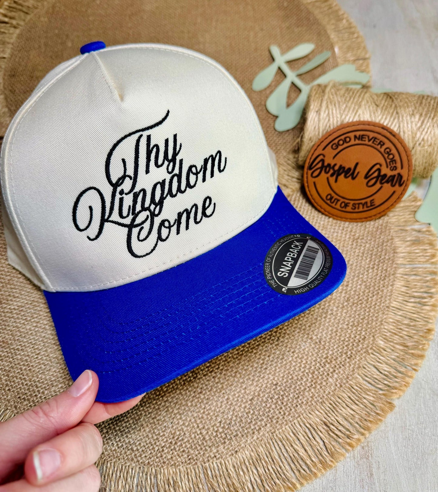 Thy Kingdom Come Hat, Embroidered Vintage Hat, Christian Dad Hat, Christian Gift