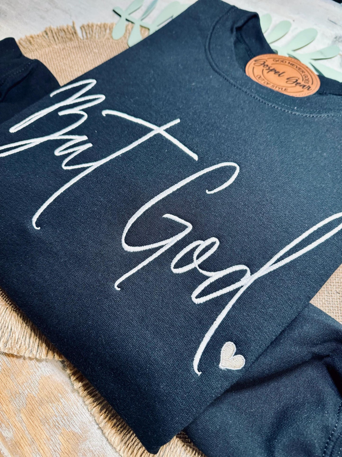 But God Embroidered Shirt, Christian Shirt, Embroidered Sweatshirt, Christian Pullover, Christian Gift, Embroidered Shirt, But God Tee