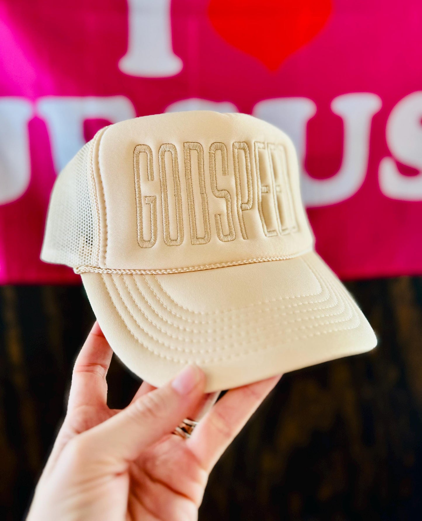 Godspeed - Christian Embroidered Trucker Hat