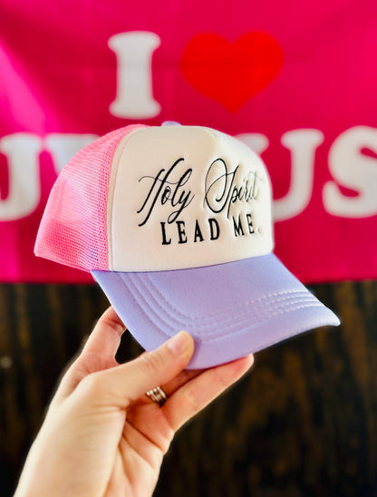 Holy Spirit Lead Me - Christian Embroidered Trucker Hat