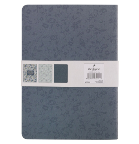 Morning Mercies Blue and Green Floral Notebook Set - Lamentations 3:22-23
