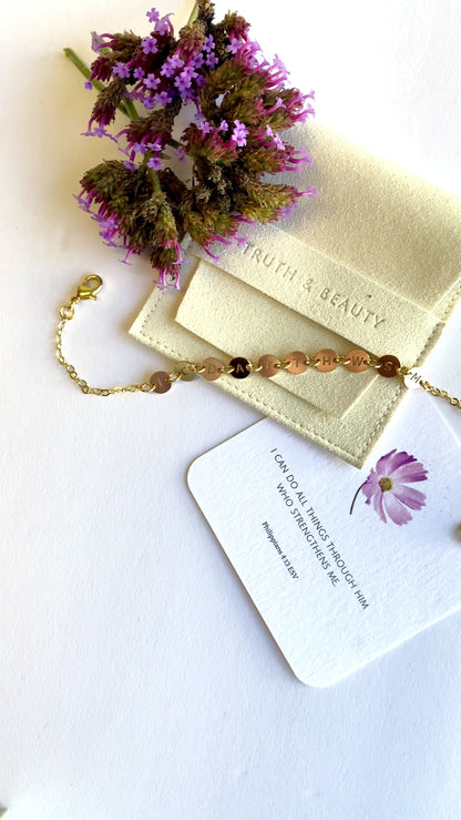 Elia Letter Bracelet | Gold Fill Bracelet | Living Word Jewelry™