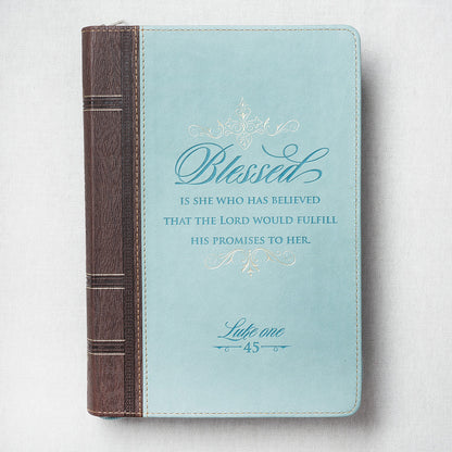 Blessed Zippered Classic LuxLeather Journal