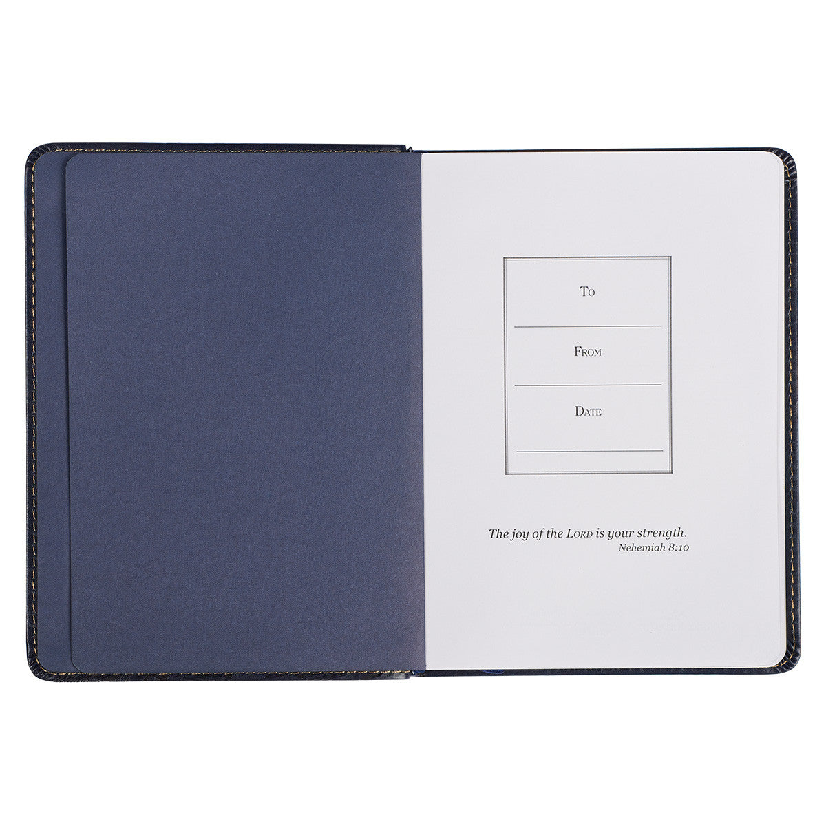 Navy Blue Handy-sized Faux Leather Journal 