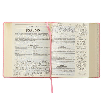Pink Hardcover Faux Leather My Promise Bible