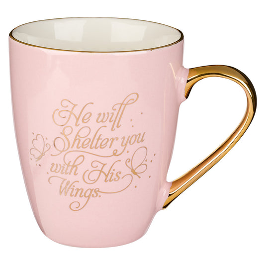 Pink and Gold Ceramic Mug