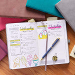 Pink Faux Leather Baxter Undated Planner